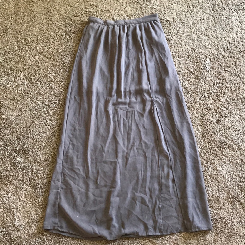 High waisted maxi skirt